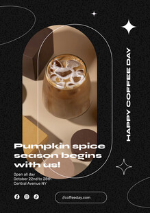 肉桂香料拿铁咖啡饮品图