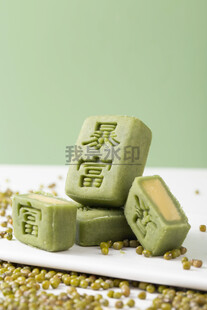 平安暴富绿豆茶糕