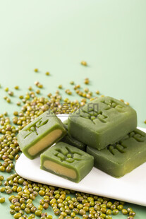 平安暴富绿豆茶糕