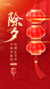 除夕红灯笼 喜庆迎佳节