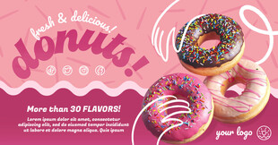 美味甜甜圈促销海报