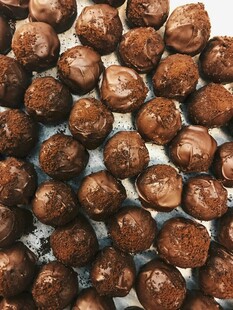 美味巧克力球整齐排列