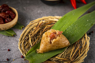美味传统粽子特写
