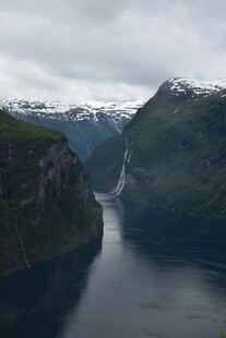 峡湾山水美景