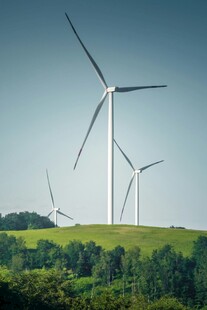 草原上的风力发电机组