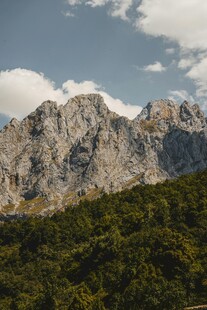 壮丽山峦与葱郁植被景观
