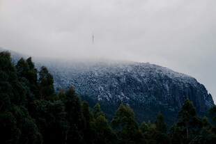 云雾缭绕的山林与山峰