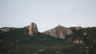 嶙峋山石与葱郁植被景观