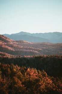 秋日山林远景