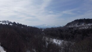 冬日山峦雪景全景图