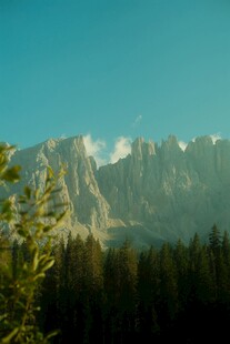 壮丽山景与葱郁森林