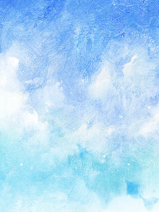 梦幻蓝色天空水彩背景图
