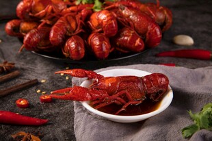 美味小龙虾诱人摆拍