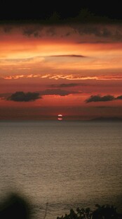 海上壮丽日落美景