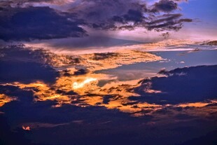绚丽晚霞天空美景
