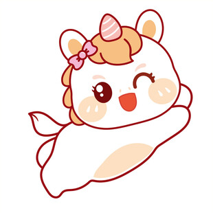 跳跃生肖马可爱卡通表情包图片