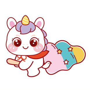 小马儿会飞可爱卡通头像图片