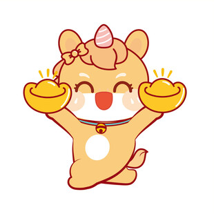 跳舞元宝可爱小马儿卡通插画图片