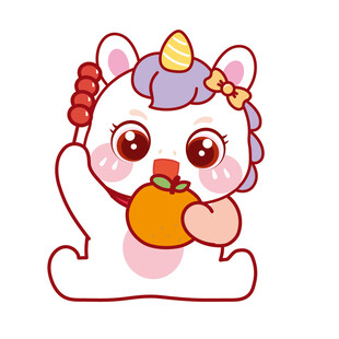 糖葫芦橘子马宝宝可爱卡通图片