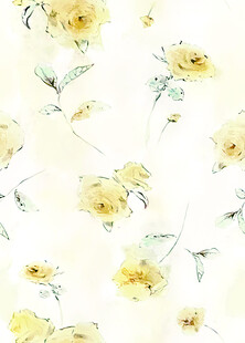 清新黄色花卉图案背景