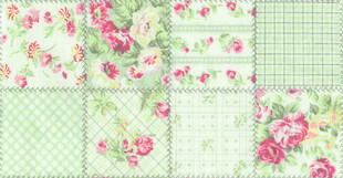 花卉格子拼接图案背景