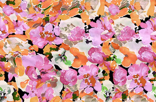 多彩花卉图案纹理背景