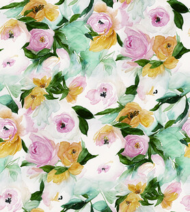 花卉水彩无缝图案背景