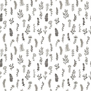 黑白动物图案无缝背景图