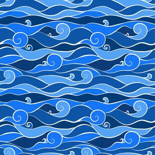 蓝色波浪图案背景纹理