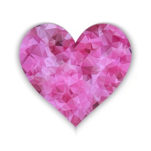 粉色心形花瓣图案