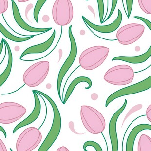 粉色郁金香花卉图案背景