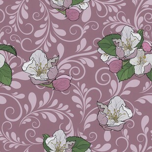 粉色花卉藤蔓图案背景