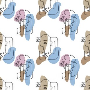 卡通风格心脏医疗图案