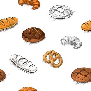 多样面包插画