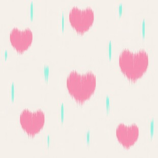 粉色爱心图案背景四方连续 