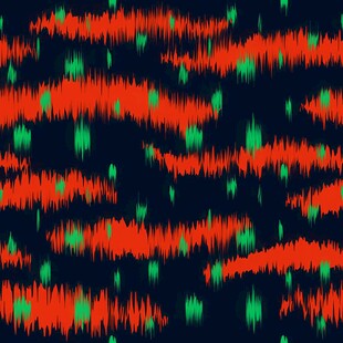 动感红绿波形图案背景四方连续图