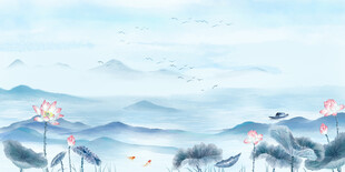 水墨山水风景图