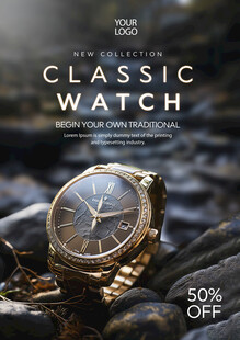 经典奢华手表促销中