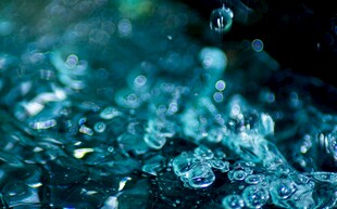 水滴落下的灵动瞬间