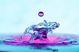 水滴飞溅的绚丽瞬间