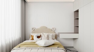 简约卧室温馨舒适床铺