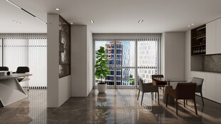 现代简约风开放式家居空间