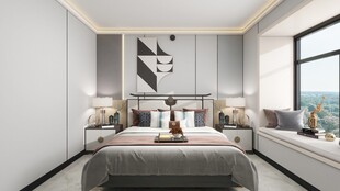现代简约风卧室室内设计