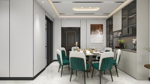 现代简约风餐厅室内场景