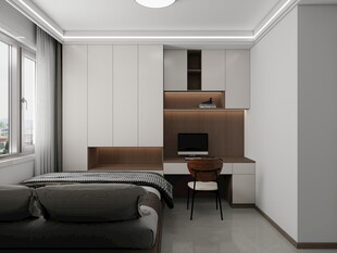 现代简约风卧室一体化设计