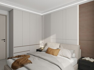 简约现代风卧室温馨一角