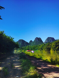 秀丽山水景 山间 河畔 美景