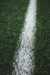 绿茵场上的白色分界线