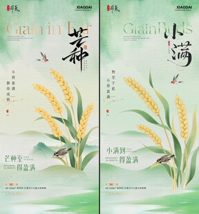 地产小满芒种节气海报