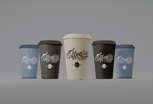 时尚简约风格咖啡杯样机